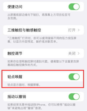 太仓苹果授权维修站分享iPhone轻点无法唤醒怎么办 